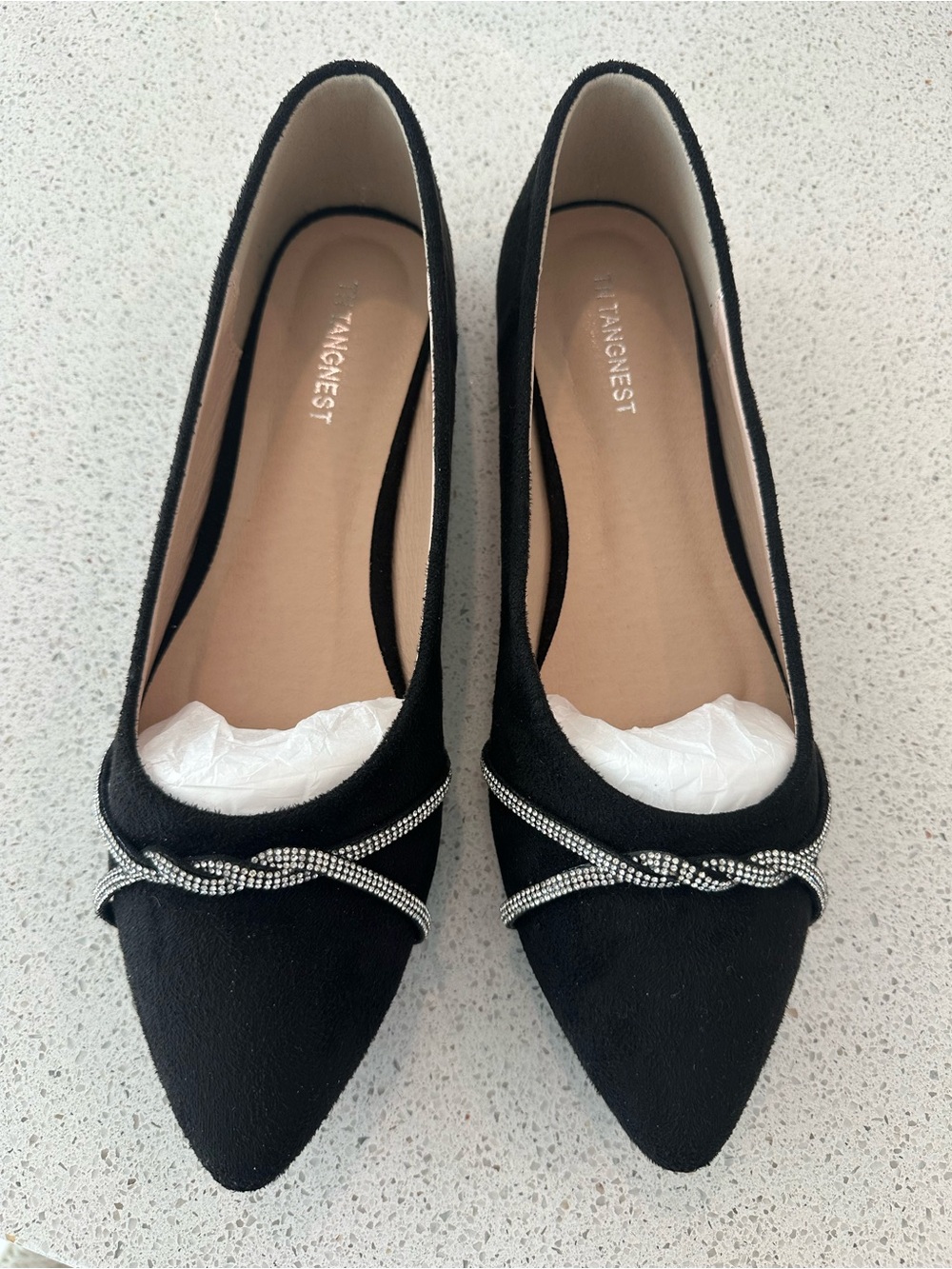 TN TANGNEST ballet flats pointed toe. Size 40 EU. brand new never worn. Black